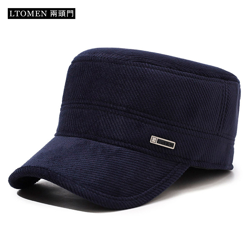 平顶帽户外男士冬季保暖护耳加厚