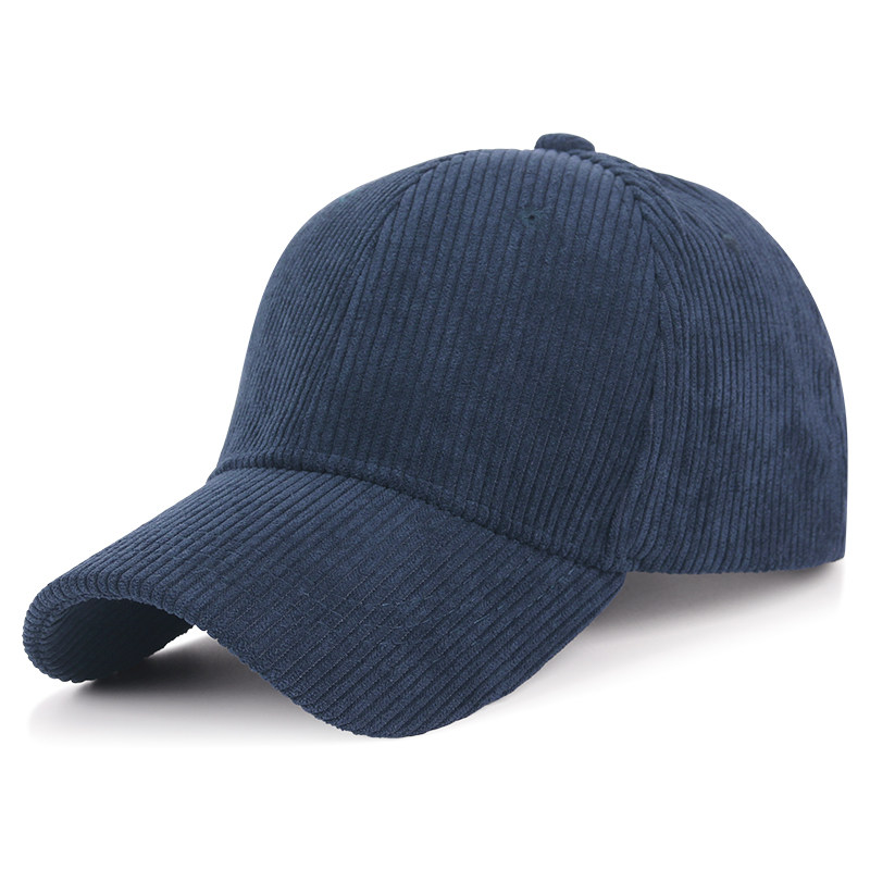 棒球帽男女秋冬季保暖新款灯芯绒