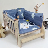 狗床尾开狗窝实木侧开宠物床离地猫窝猫床小型犬床泰迪柯基床比熊