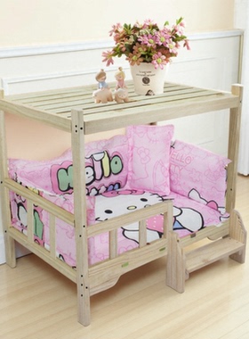 宠物床狗狗窝带顶狗床实木猫床泰迪床法牛床金毛床柯基狗窝通用