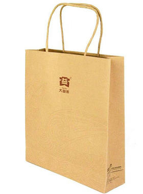 大益普洱茶手提袋通用礼品包装牛皮纸袋茶饼送礼通用大益手提袋