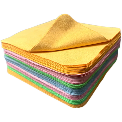 Очки тканевая ткань Стирайте ткань для линзы, вытирайте ткань для очистки замши, девятилетняя мастерская для чистящей ткани, сделайте печать логотип с логотипом для питания горячего горшка очищение экрана