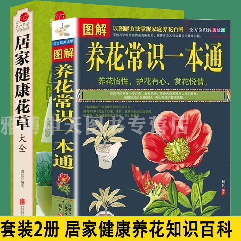 2册 图解养花常识一本通+居家健康花草大全 以图解方法掌握家庭养花大百科养花书籍种花技术教程大全书花草种植养殖盆景书籍入门