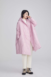 百搭宽松高级感轻暖中长款 时尚 棉服外套5406 2025年冬新款 ZBY正品