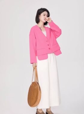 ZBY原创2026春季新款时尚休闲百搭宽松显瘦空气棉卫衣外套女85027