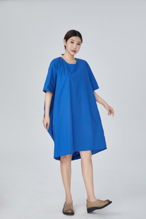 纯棉连衣裙女600 甜美减龄后背设计感简约时尚 紫布语2025夏季 新款