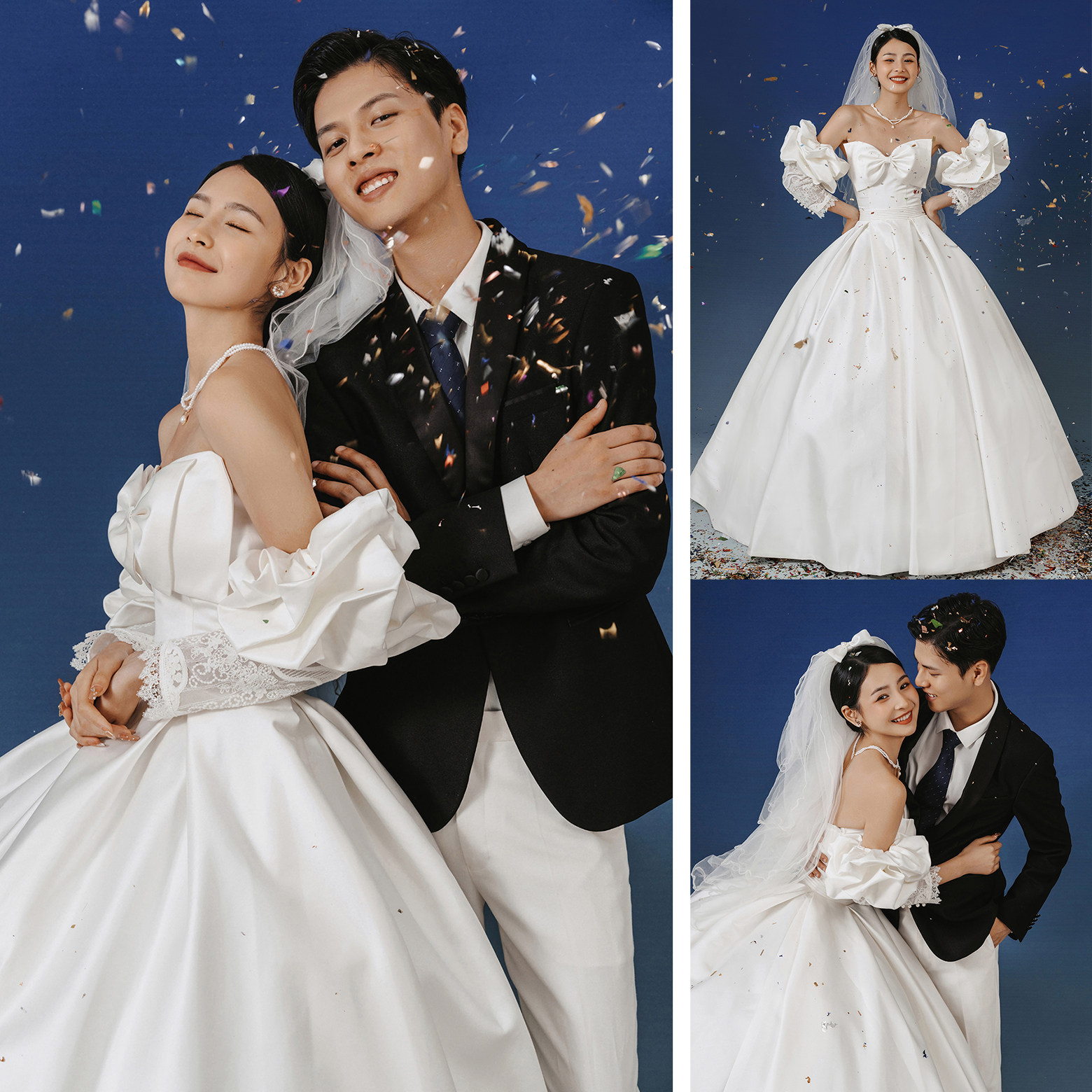 2024新主题影楼展会情侣婚纱照放大样片客片室内纯色韩式单色z417