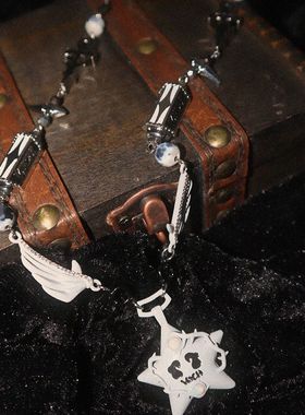 玩物制造  VSCH荆棘幸运星笑脸项链 国潮嘻哈说唱个性气质优雅潮