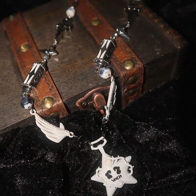 玩物制造  VSCH荆棘幸运星笑脸项链 国潮嘻哈说唱个性气质优雅潮