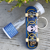 9.5x2.5手指滑板钥匙扣圈链四轮双翘板迷你指尖青少年儿童包挂件