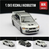 64三菱evo轿车全合金车模微缩迷你汽车模型收藏摆件玩具车