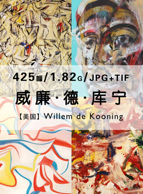 威廉德库宁Willem de Kooning绘画作品合集高清电子图片素材资料