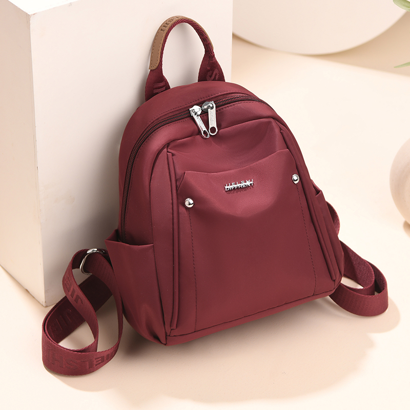 牛津布双肩包女轻便迷你夏季2024新款女士时尚休闲小背包帆布包包