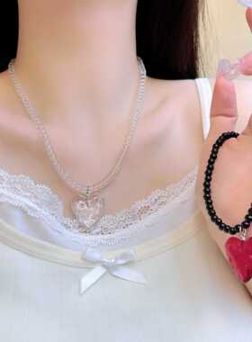 透明韩国进口蝴蝶项链亚克力