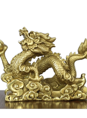 祥云黄铜生肖办公室家居装饰