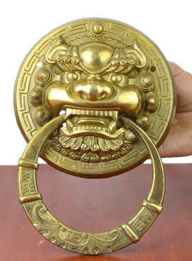 黄铜狮子头挂件工艺品
