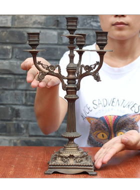 宇卓铜器纯铜烛台黄铜蜡台工艺品