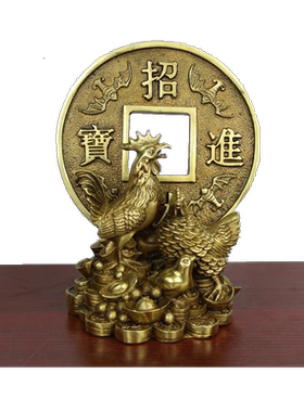 黄铜一家十二工艺品生肖鸡
