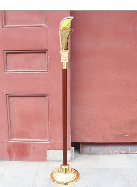 黄铜青龙偃月刀摆件工艺品