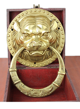 黄铜老虎门环挂件工艺品