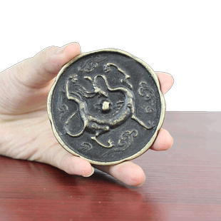 宇卓铜器纯铜镜黄铜镜仿古铜镜圆铜镜龙纹镜子人物镜子工艺品