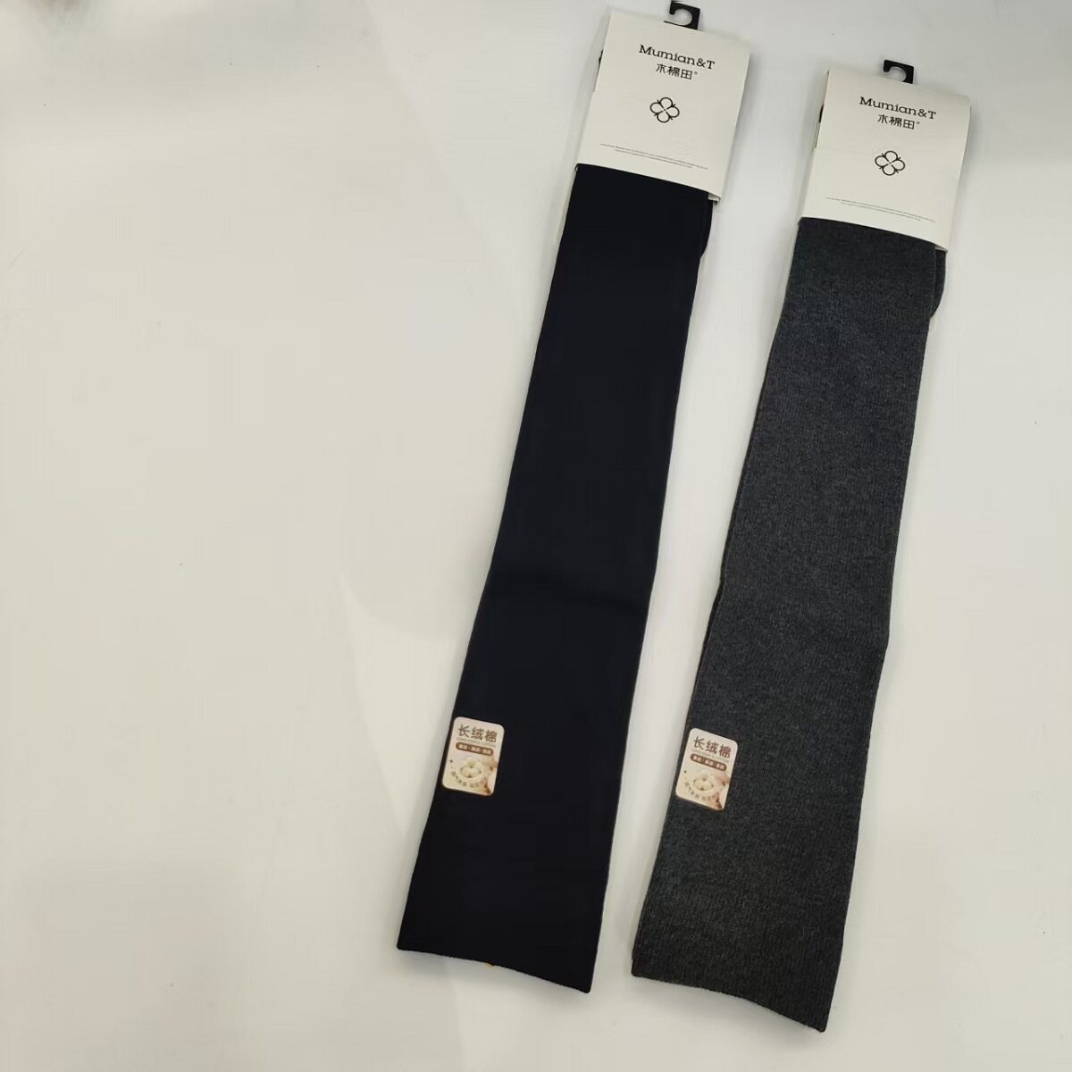 木棉田4121高筒袜女秋冬压力细螺纹过膝袜加厚美腿塑形保暖袜