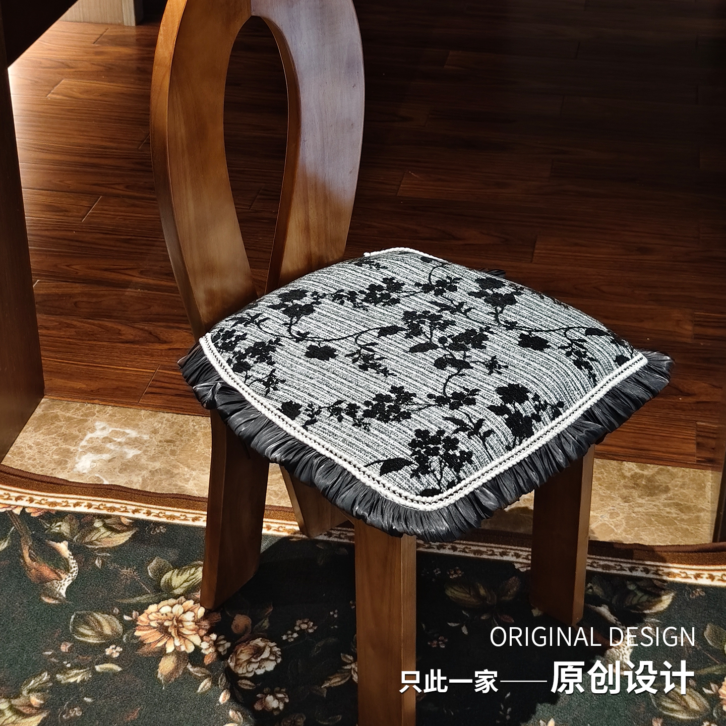 2025新款欧式餐椅垫马蹄形坐垫