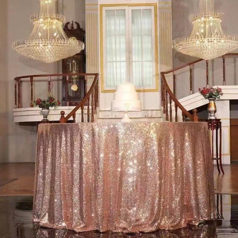 亮片桌布生日派对甜品台装饰桌布Party 签到迎宾摆台布置亮片布料