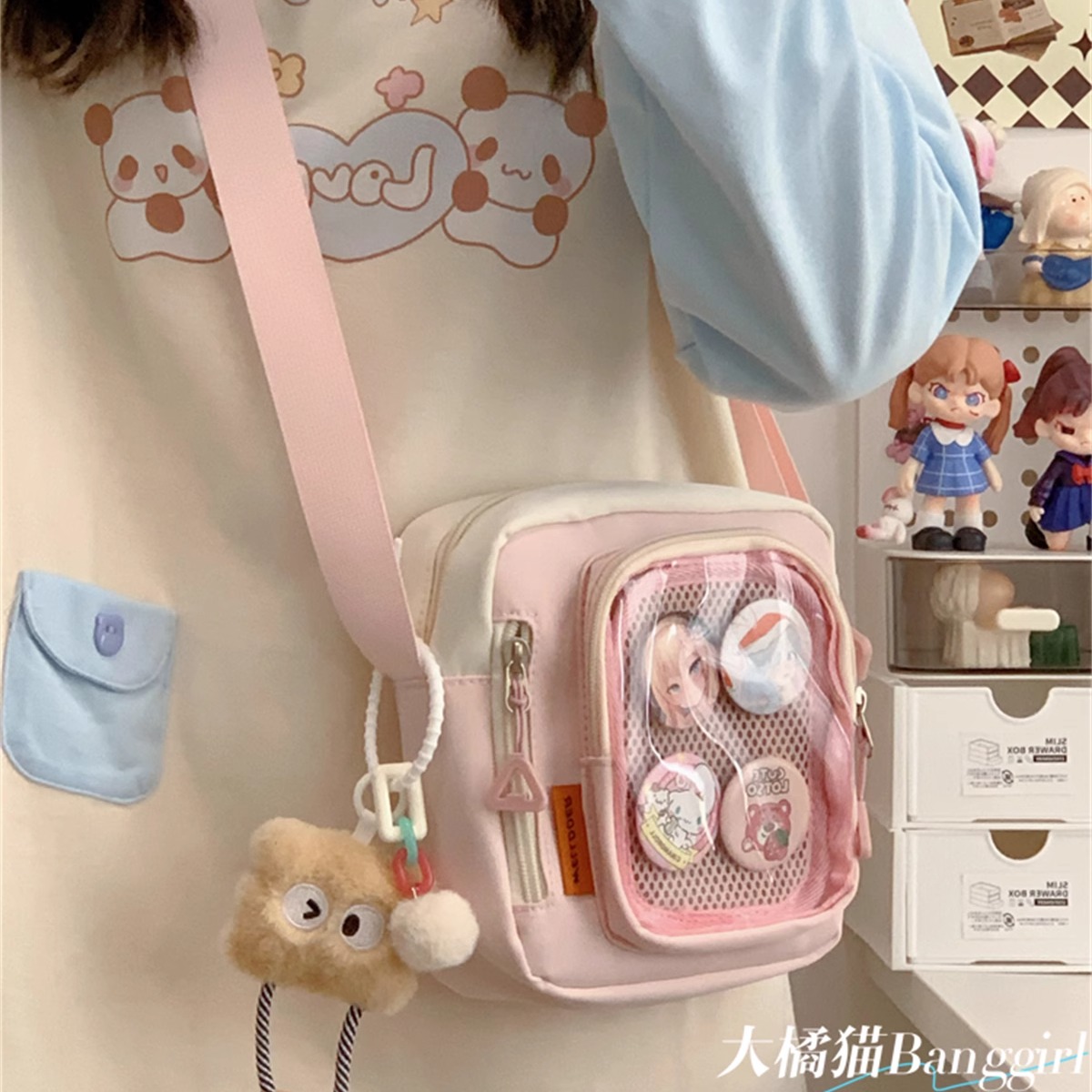 日系ins休闲少女小包包