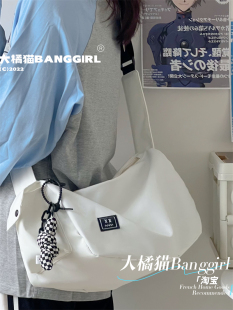 日系运动瑜伽健身包游泳包女韩版潮百搭大容量轻便旅游斜挎背包男