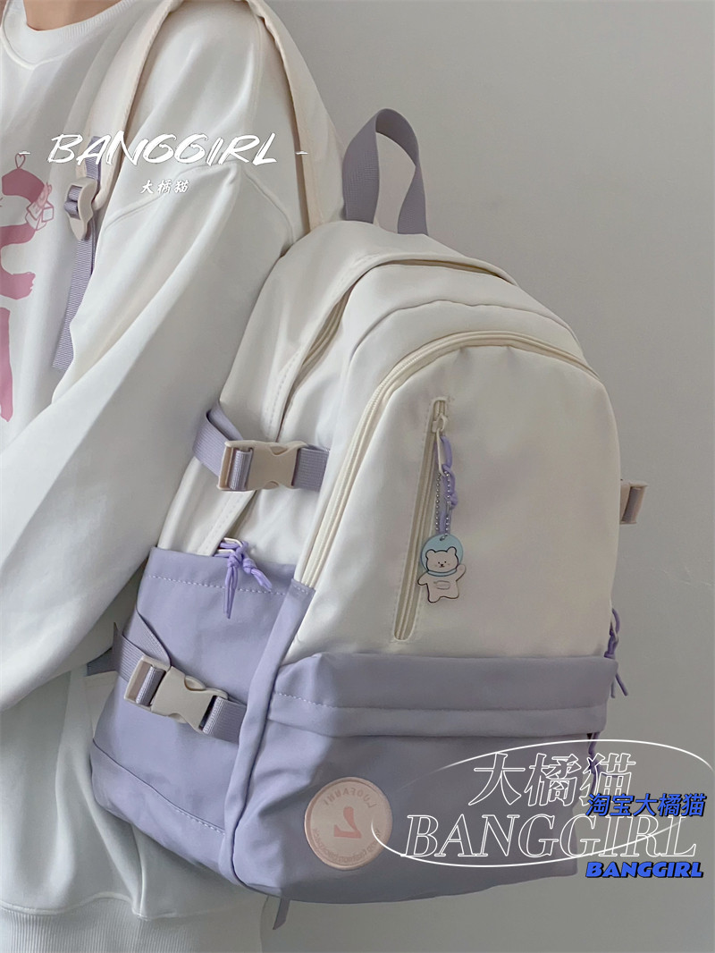 BIG ORANGE CAT JAPANESE INS RETRO WILD BACKPACK FEMALE COLLEGE STUDENTS HIGH SCHOOL STUDENTS JUNIOR HIGH SCHOOL STUDENTS BACKPACKS CASUAL SCHOOL BAGS