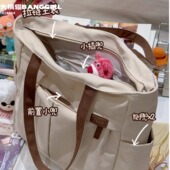 大橘猫托特包女2026新款 帆布通勤大容量单肩包手提包大学生上课包