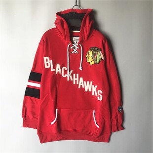 潮牌棒球服长袖套头hiphop连帽加绒卫衣冰球服嘻哈街头情侣男女款