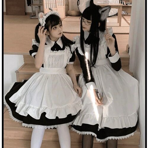 女仆装大码长款男穿女装大佬洛丽塔动漫COS女佣服Cosplay女装欧版