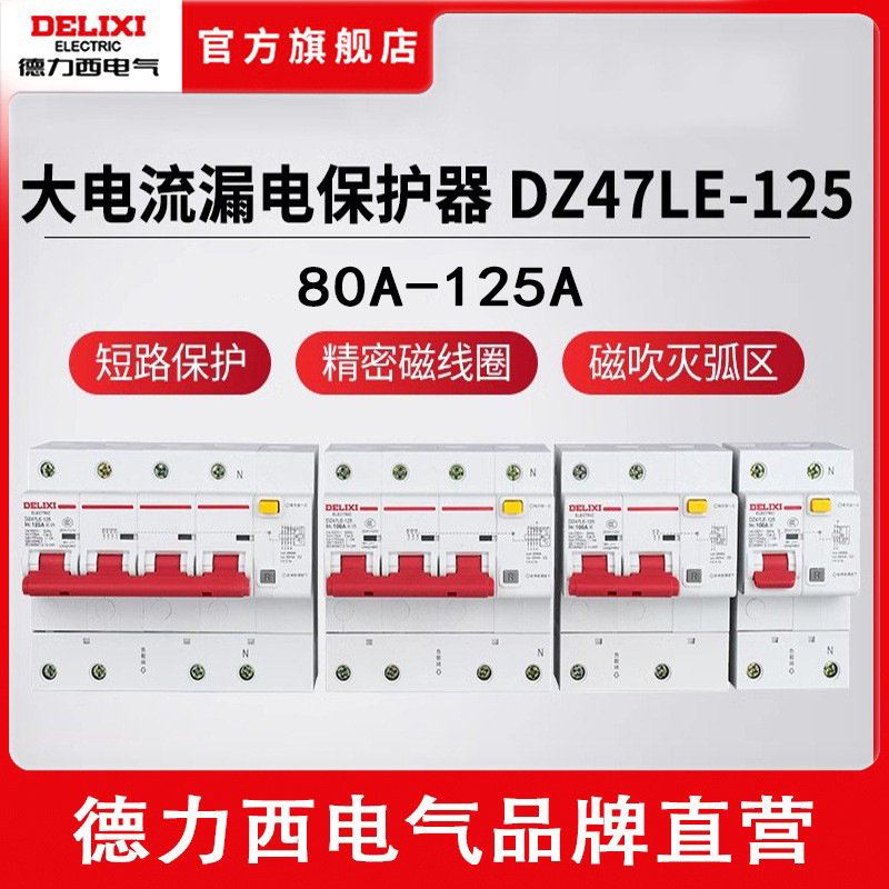 德力西大功率2P34器漏电保