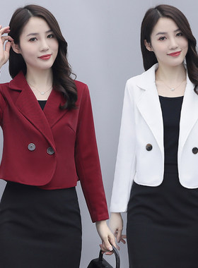 女士短毛呢小西装外套春秋百搭