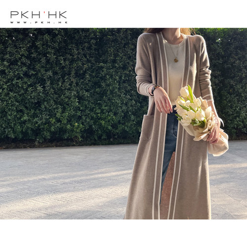 PKH.HK早春羊毛长开衫