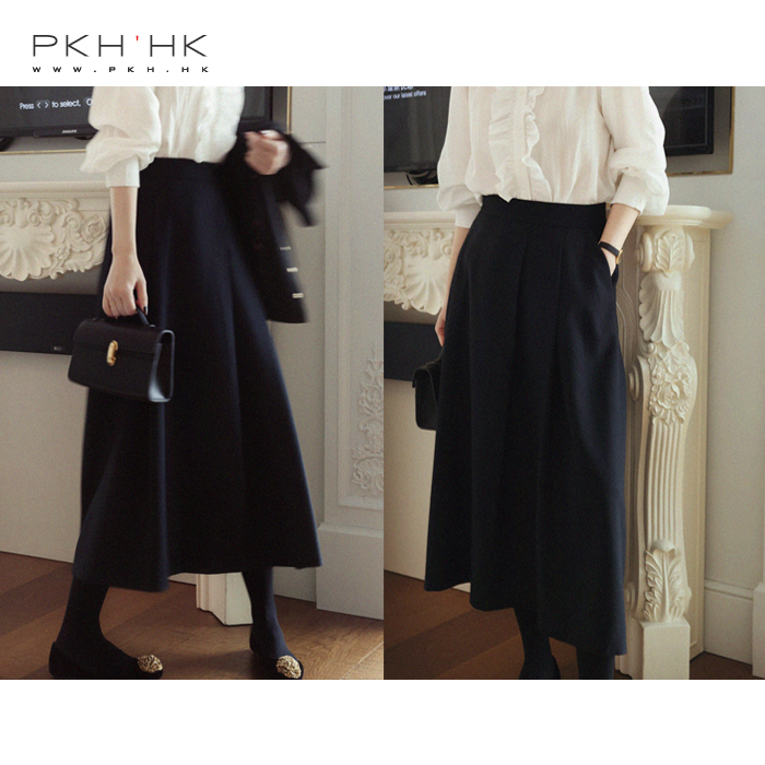 PKH.HK气质女装折扣店 自留气质卦 不对称A字大梨子友好伞裙半裙
