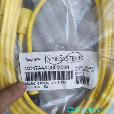 ANPHENOL安费诺M12 4芯连接线MC44AC06M0议价