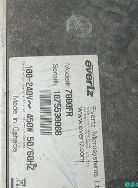 加拿大Evertz高清机    型号7800FR     现议价