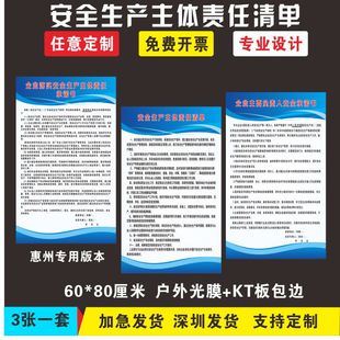 企业主要负责人安全承诺书挂图企业落实安全生产主体责任清单海报