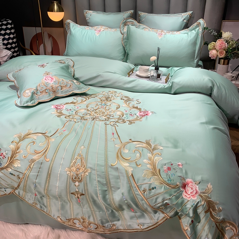 高档60支结婚房欧式轻奢风四件套