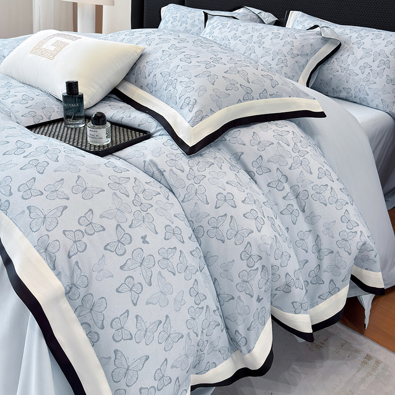 轻奢全棉磨毛长绒棉印花四件套