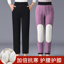 蚕丝棉裤女士外穿冬裤加绒加厚保暖女裤中老年妈妈裤子高腰保暖裤