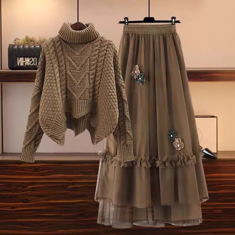 美拉德温柔慵懒风秋冬一整套穿搭