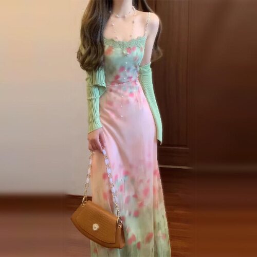 青芒芭乐元气多巴胺绝美仙女长裙