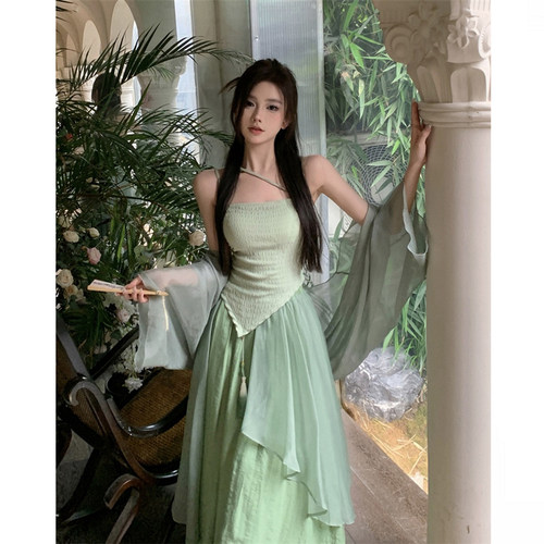 国风少女绝美禅意新中式三件套装