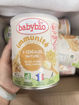 法国babybio伴宝乐有机婴幼儿藜麦五谷水果香草可可晚安米糊220g