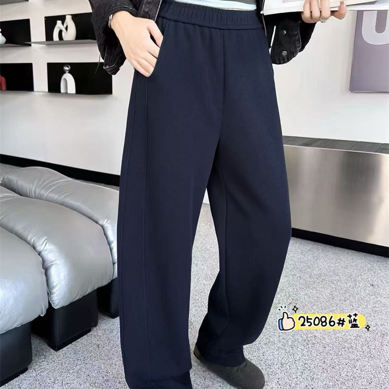 谜尚西子25086秋款新品简洁宽松时尚百搭高腰女士哈伦休闲裤