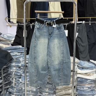 简洁百搭弹力九分牛仔灯笼裤 高品99521春款 新品